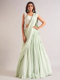 Elegant Pink Embroidered Georgette Function Wear Plus Size Lehenga Choli